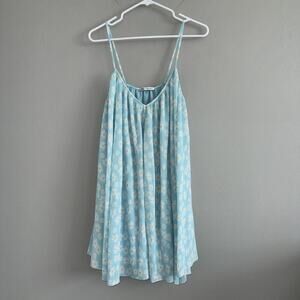 Zara Spaghetti Strap Mini Dress Daisy Floral Print Babydoll Bohemian Flowy S M